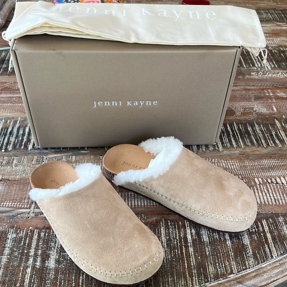 BNWT Jenni Kayne Shearling lined moc clog sz36